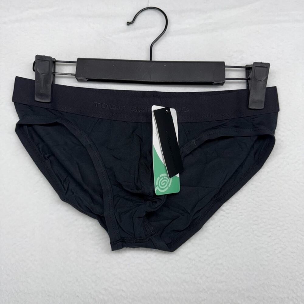 Todd Sanfield Brief Men's XS Black Essential Underwear Modal Solid Soft NEW